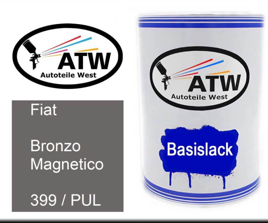 Fiat, Bronzo Magnetico, 399 / PUL: 500ml Lackdose, von ATW Autoteile West.